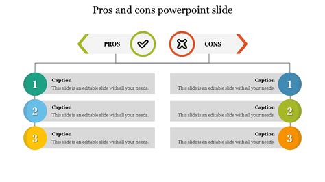 Incredible Pros And Cons Powerpoint Slide Template Design