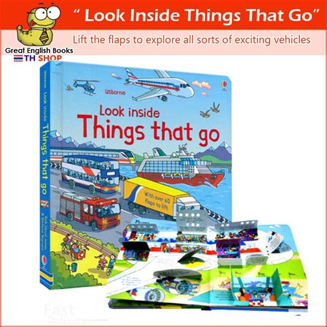 พร้อมส่ง บอร์ดบุ๊ค Look Inside Things That Go Hardcover Shopee Thailand