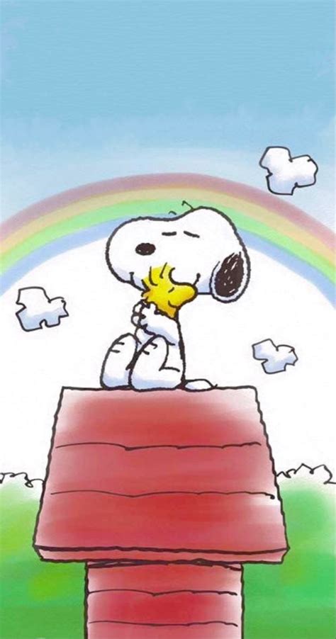 Somewhere Over The Rainbow Skies Are Blue Snoopy Wallpaper Snoopy
