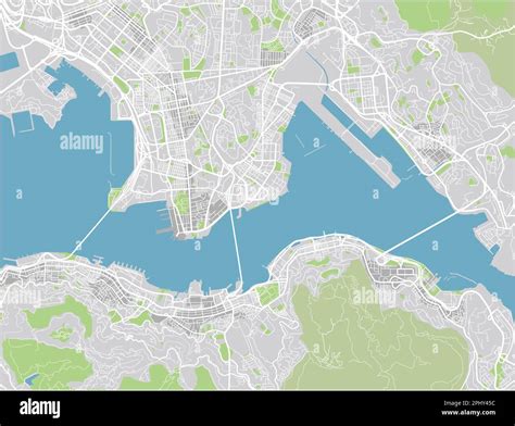 Vector City Map Of Hong Kong With Well Organized Separated Layers Stock
