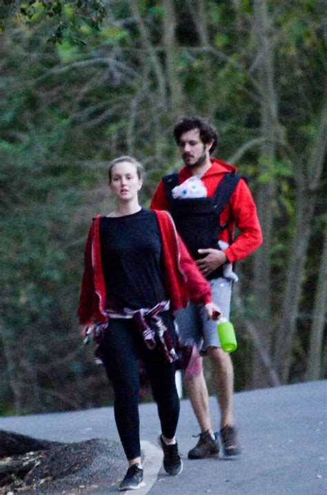 First Photos Leighton Meester And Adam Brody Go Hiking With Baby Arlo
