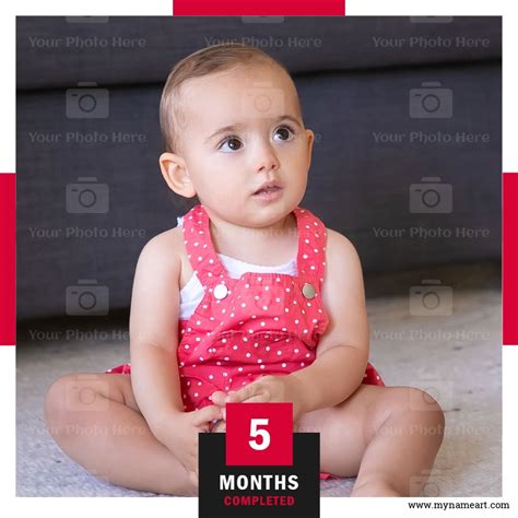 Today I Am Five Months Old Baby Photo