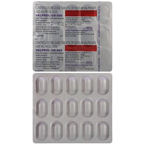 Valprol Cr 500 Strip Of 15 Tablets Health And Personal Care