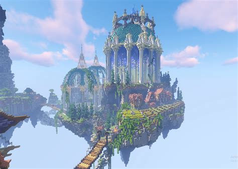 Temple On A Sky Island On Our Server Map Rminecraft