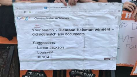 Best College Gameday Signs Week 3 Clemson Vs Louisville Brobible