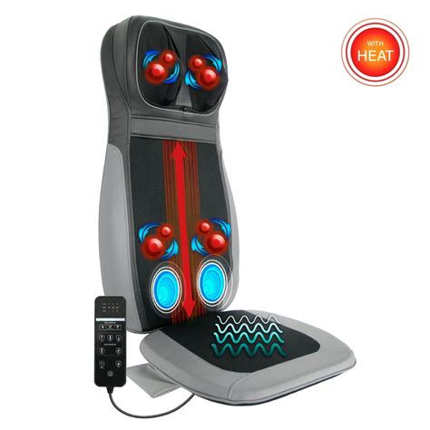 Daiwa Felicity Shogun Heated 3d Shiatsu Kneading And Tapping Back Neck Massager For Chair With