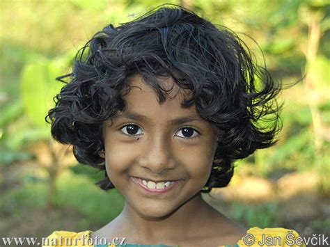 Sri Lanka Beautiful Dark Skin Children Images Portrait