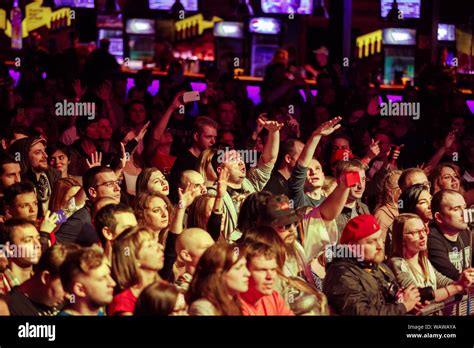 Moscow 13 April2017big Crowd Of Music Fans Enjoying Rap Concert In