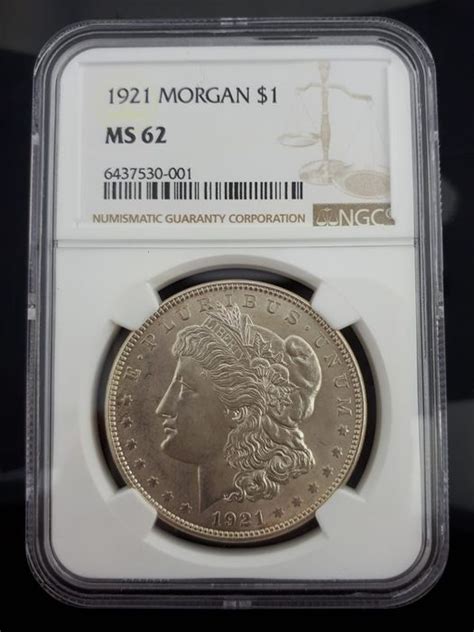 United States Morgan Dollar 1921 In Ms62 Ngc Slab Catawiki