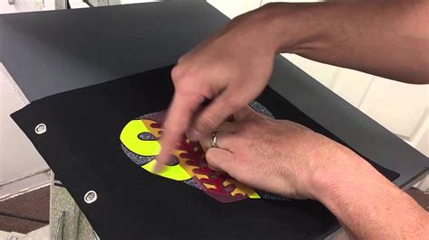 How To Heat Press A 4 Color Design With Rhinestones And Heat Transfer Vinyl Youtube