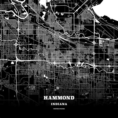 Hammond Indiana Usa Map Map Poster Poster Template Usa Map