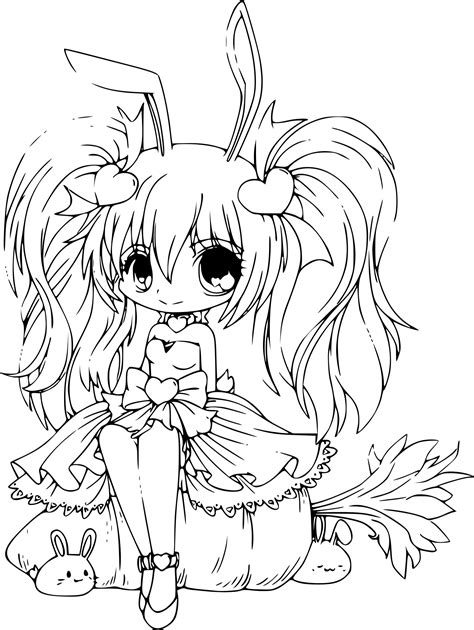 Cute Manga Coloring Pages Sketch Coloring Page
