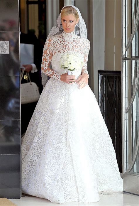 Pin By Emma Melhado On Wedding White Lace Wedding Dress Nicky Hilton