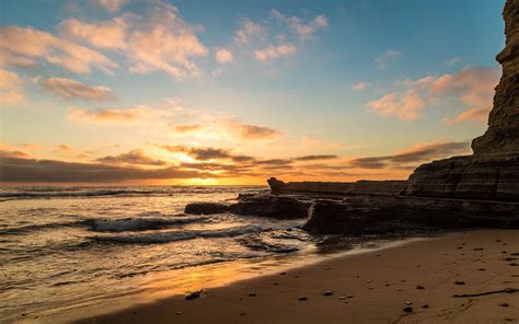 Download Wallpaper 3840x2400 Coast Rocks Sea Sunset Nature 4k Ultra