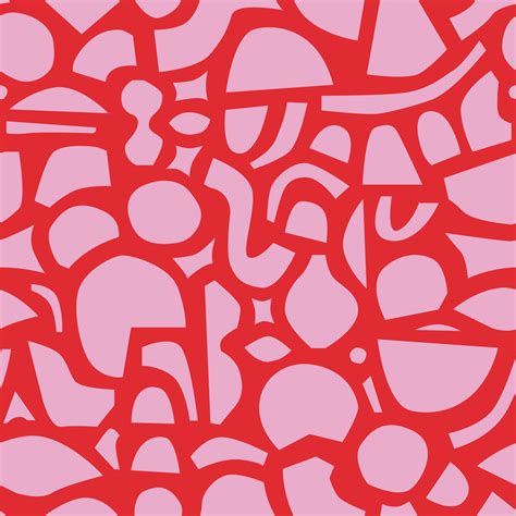 Doodle Wallpaper In Red And Pink Lust Home
