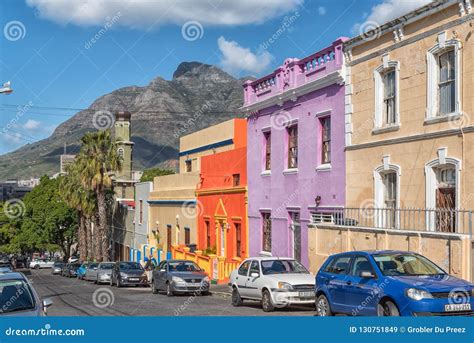 Multi Colored Houses In The Bo Kaap In Cape Town Editorial Stock Image
