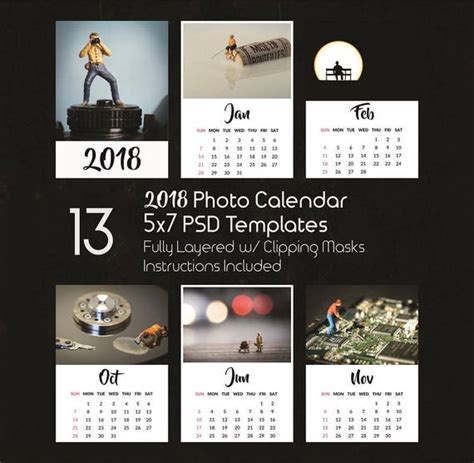 5x7 Calendar Templates Free Printable