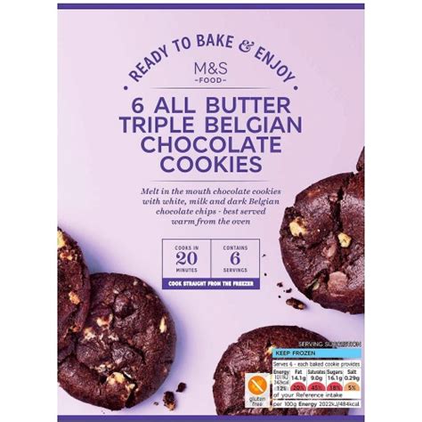 M S All Butter Belgian Chocolate Chunk Cookie Selection 500g