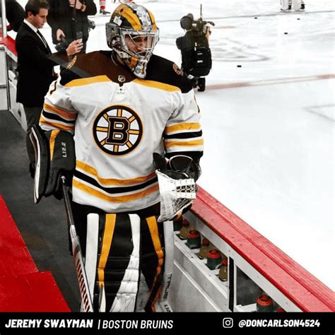 Jeremy Swayman Goalie Pads Gear Boston Bruins