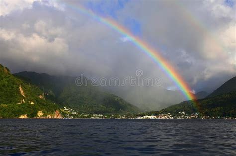 Rainbow In St Lucia Stock Photo Image Of Outdoors Beautiful 7609964