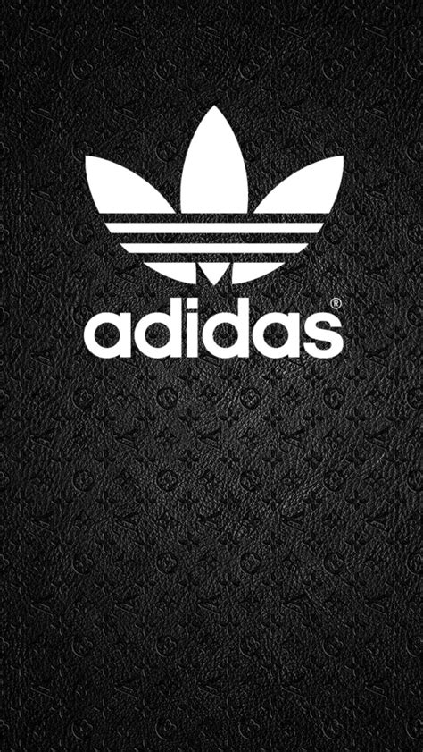 Adidas Logo White On Black Bg Wallpaperbackgroundscreensaver