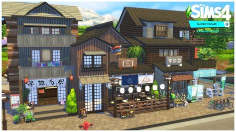 Mt Komorebi Japanese Sushi Bar The Sims 4 Snowy Escape Youtube