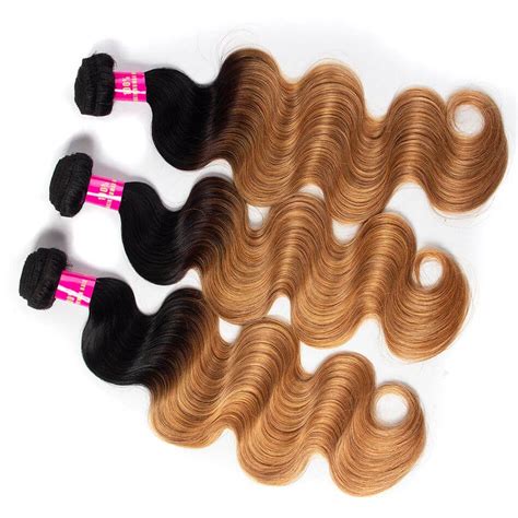 1b27 Color Ombre Body Hair With Closure Evan Hair Body Wave Bundles