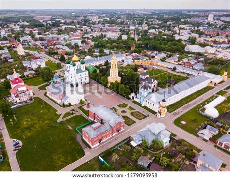Aerial View Kolomna City Partially Preserved Stock Photo