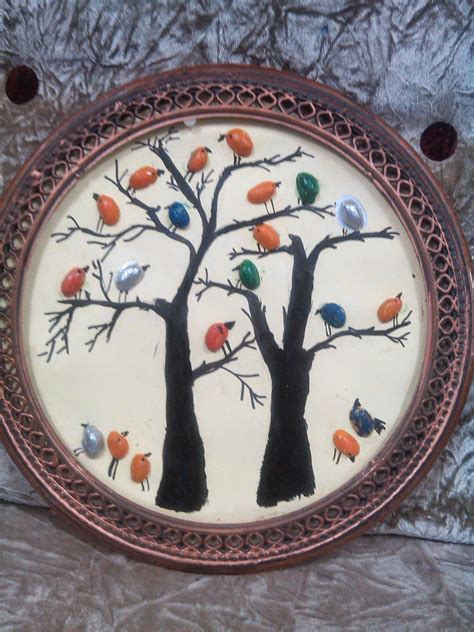 Pistachio Shell Craft First I painted the shells with ... Use wall hangings for your home decor and to add grace and beauty to the walls.