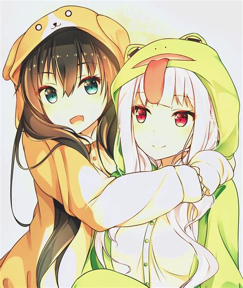 Two Cute Anime Girls We Heart It Anime And Kawaii
