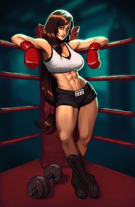 Tifa Pinup At The Boxing Gym By Bluewizardart Hentai Foundry