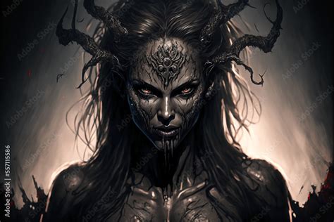 Succubus A Supernatural Demon Evil And Seductive Female Devil Generative AI Stock