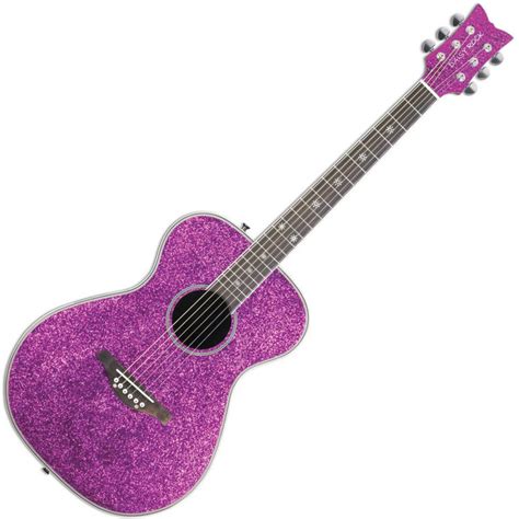 Disc Daisy Rock Pixie Electro Acoustic Guitar Pink Sparkle At Gear4music