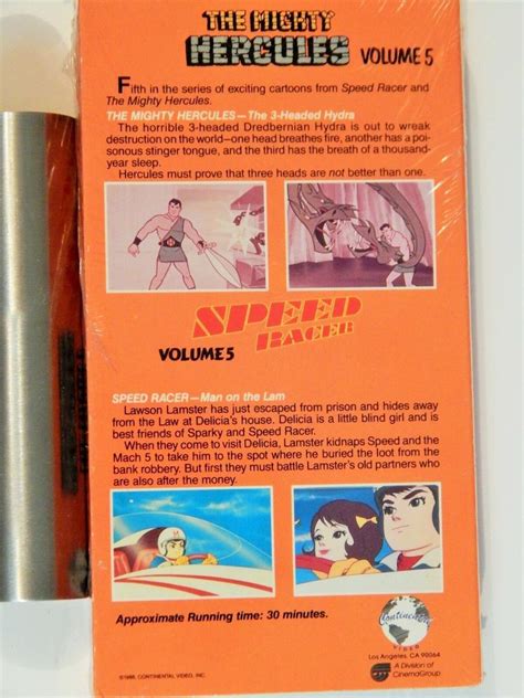 Mighty Hercules 5 Speed Racer 5 Animated 1971 Drama Vhs Sealed