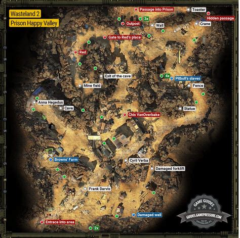 Happy Valley Prison Locations Wasteland 2 Game Guide