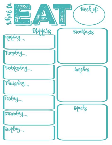 All i mean when i talk about meal meal planning ensures less stress around meal times, more time with your family around the table, and. Pantry Makeover: Free Printable Weekly Meal Planner and ...