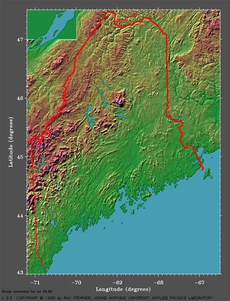 Topographical Maps Of Maine Maps Database Source