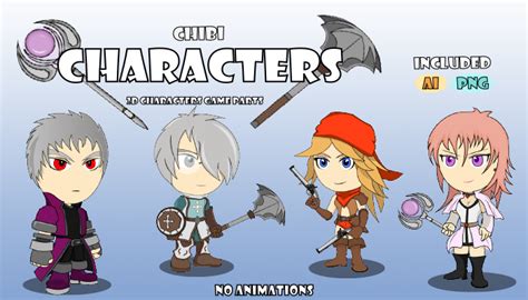 Chibi Characters 2d Games Gamedev Market