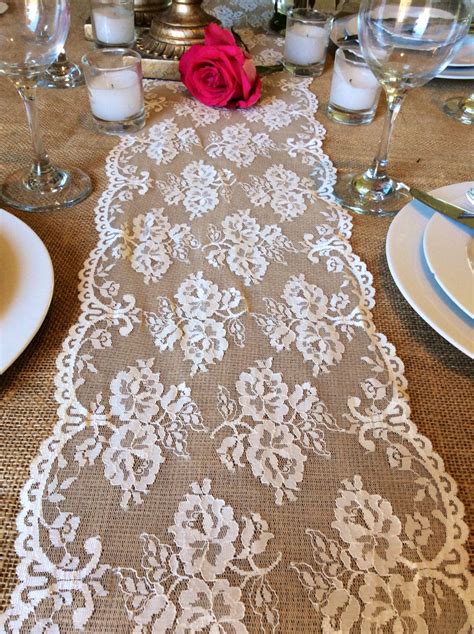 New Lace Table Runner Vintage6ft Ivory 85in By Lovelylacedesigns 11