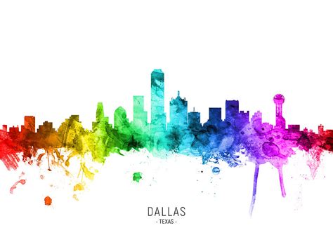 Dallas Texas Skyline 52 Digital Art By Michael Tompsett Fine Art America