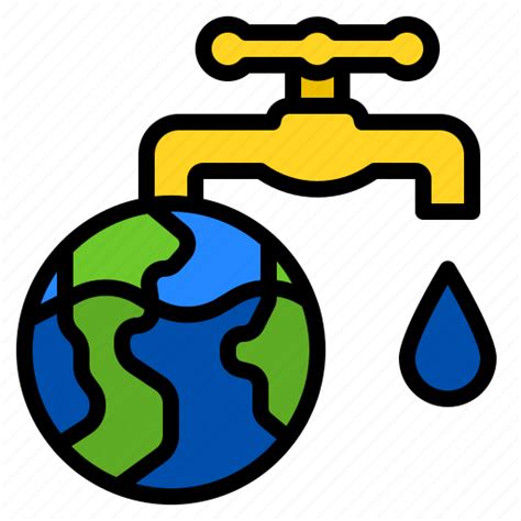 Earth Ecology Faucet Save Water Icon