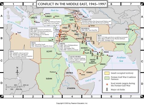 Atlas Map Conflict In The Middle East 1945 1997