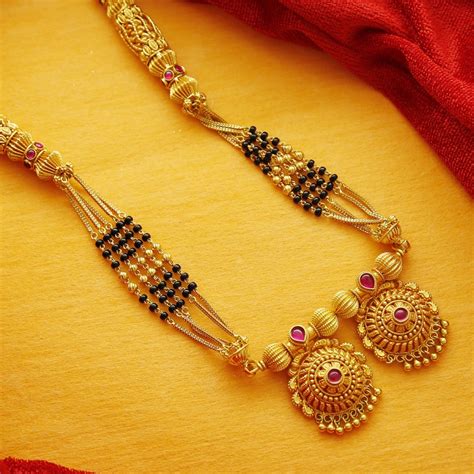 Gold Temple Mangalsutra Designs