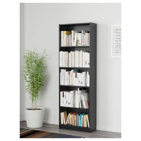 Finnby Bookcase Black 60x180 Cm Ikea
