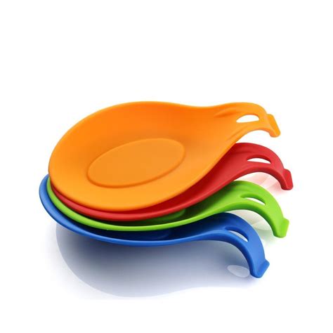 Eweis Homewares Premium Silicone Spoon Rest Set 4 Pieces Jumbo Spoon