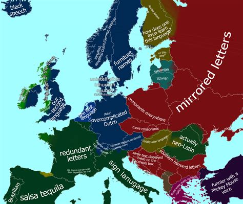 European Languages According To The Dutch Brilliant Maps