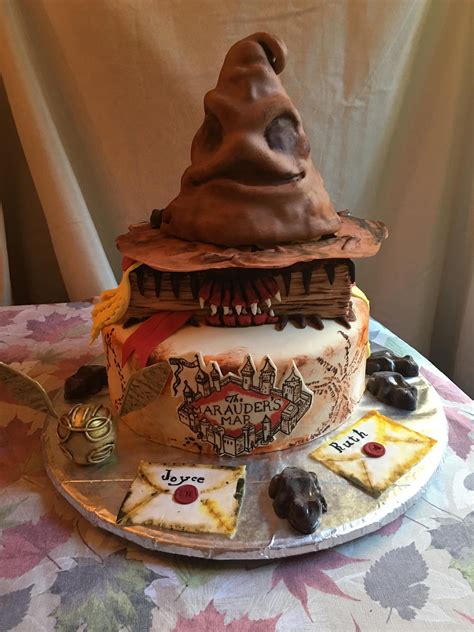 Homemade Harry Potter Birthday Cake With Butter Beer Cake And Icing