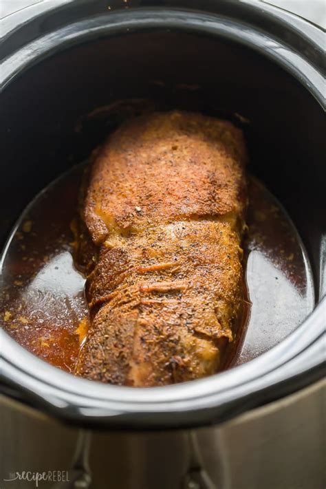 Easy Slow Cooker Pork Loin Recipe The Recipe Rebel This Unruly