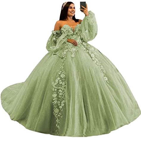 Youjiayi Women S Off Shoulder Quinceanera Dresses D Flower Puffy