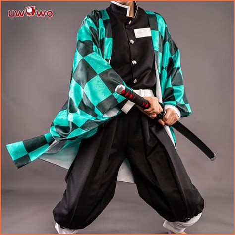 Kimetsu No Yaiba Kamado Tanjiro Cosplay Costume Outfit Full Set Demon